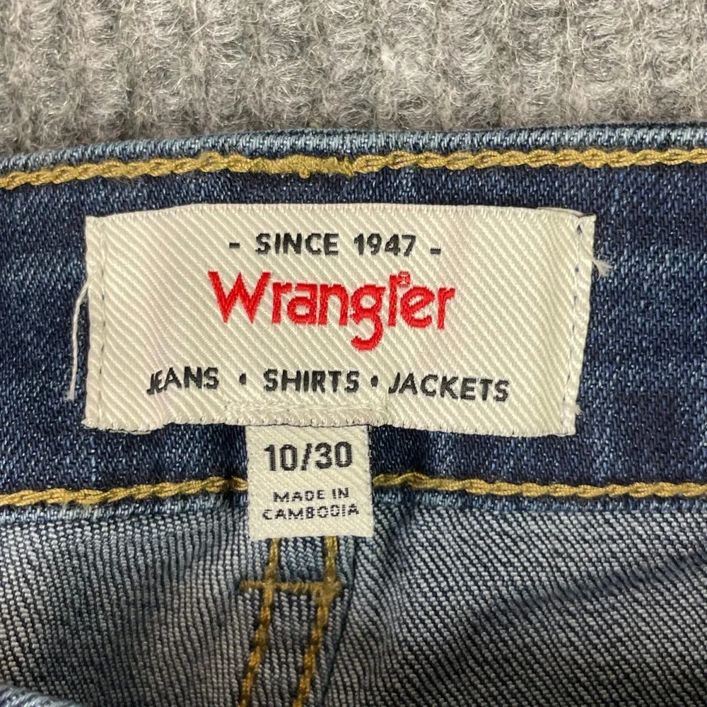 Wrangler Flare Jeans Womens 10 Blue High Rise Stretch Denim Rodeo Western